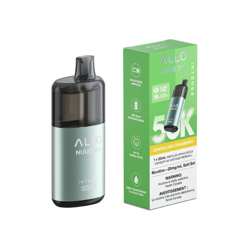 ALLO Nuud 50K Disposable Vape – Lemon Lime Cranberry – 50,000 Puff Device Image