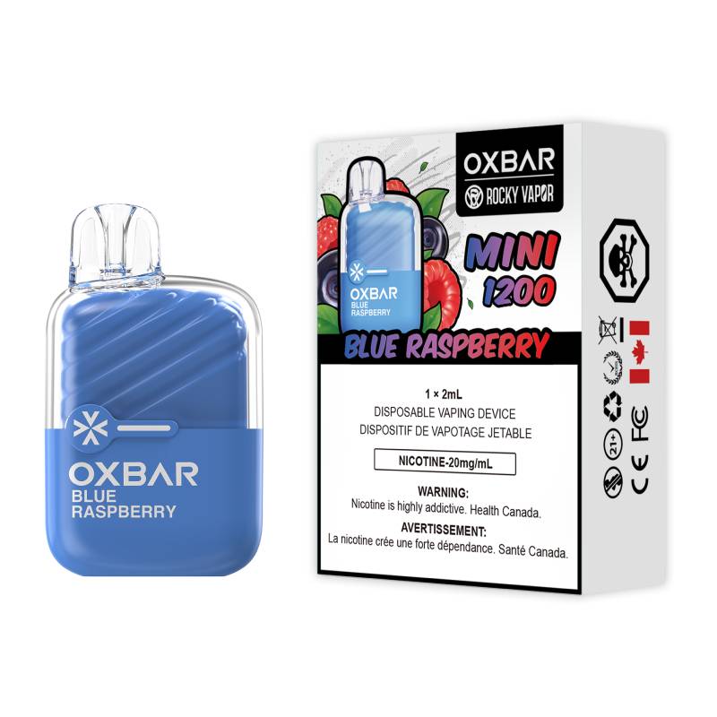 OxBar Mini 1200 - Blue Raspberry Disposable Vape Vapeluv Vapeshop OxBar Mini 1200 - Blue Raspberry Disposable Vape Vapeluv Vapeshop