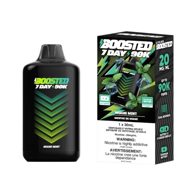 Boosted 7Day 90K - Miami Mint Disposable Vape Vapeluv Vapeshop Boosted 7Day 90K - Miami Mint Disposable Vape Vapeluv Vapeshop
