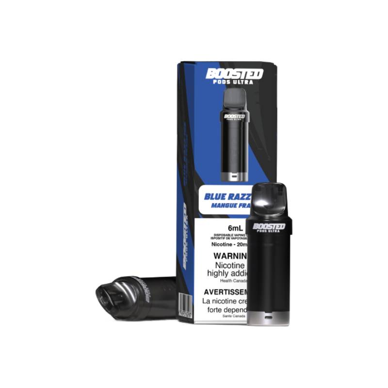 Blue Razz Ice Boosted ULTRA Pods, 6mL (Synthetic 50) – Vapeluv Vapeshop