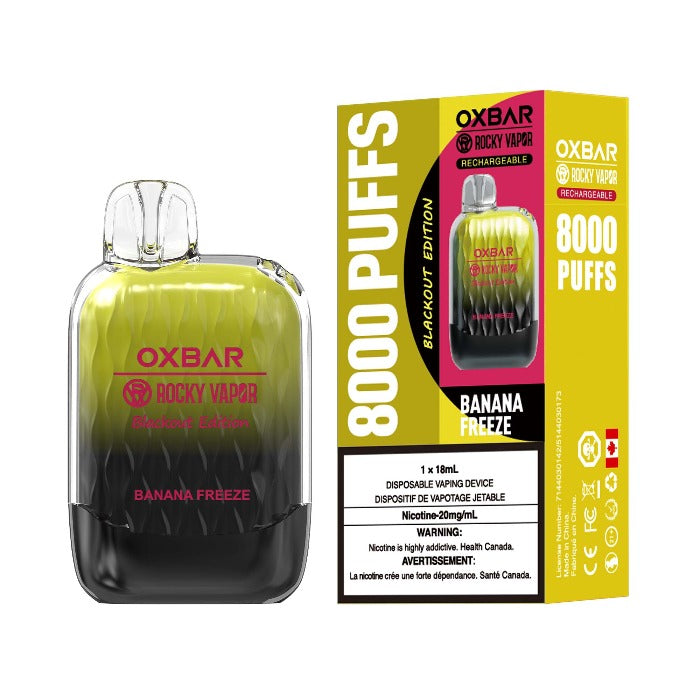 Oxbar G8000 Banana Freeze Disposable Vape | Vapeluv.com Vapeluv Vapeshop Oxbar G8000 Banana Freeze Disposable Vape | Vapeluv.com Vapeluv Vapeshop