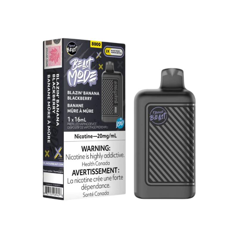 Flavour Beast BEAST MODE 8000 Blazin' Banana Blackberry Iced Vapeluv Vapeshop Flavour Beast BEAST MODE 8000 Blazin' Banana Blackberry Iced Vapeluv Vapeshop
