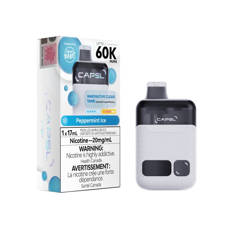 Flavour Beast CAPSL 60K - Peppermint Ice Disposable Vape Vapeluv Vapeshop Flavour Beast CAPSL 60K - Peppermint Ice Disposable Vape Vapeluv Vapeshop