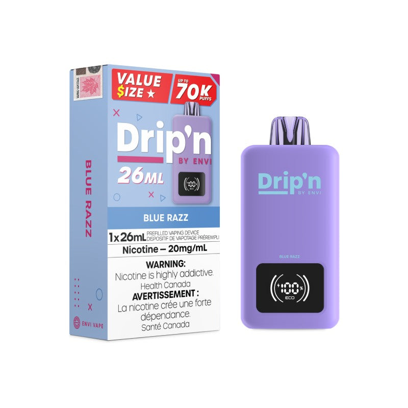 Drip'n 70K Disposable Vape - Blue Razz Vapeluv Vapeshop Drip'n 70K Disposable Vape - Blue Razz Vapeluv Vapeshop