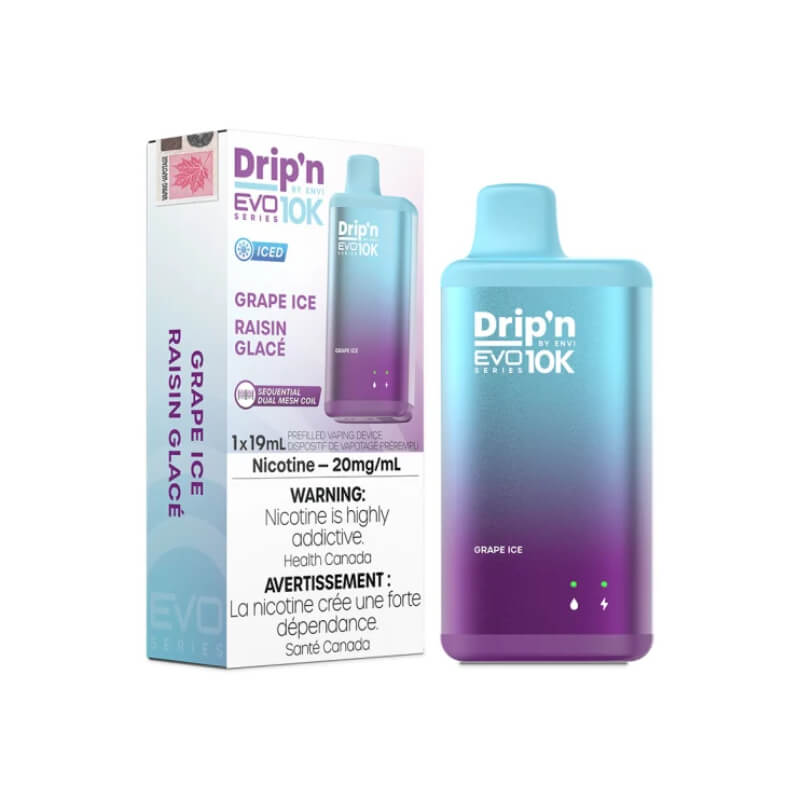 Drip'n Evo 10K Disposable Vape - Grape Ice (10000 Puffs) Vapeluv Vapeshop Drip'n Evo 10K Disposable Vape - Grape Ice (10000 Puffs) Vapeluv Vapeshop
