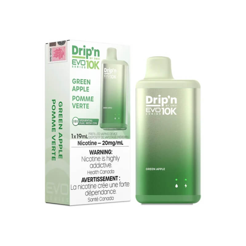 Drip'n Evo 10K Disposable Vape - Green Apple (10000 Puffs) Vapeluv Vapeshop Drip'n Evo 10K Disposable Vape - Green Apple (10000 Puffs) Vapeluv Vapeshop