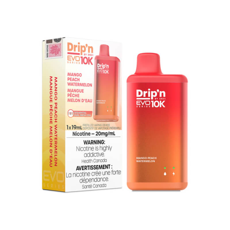 Drip'n Evo 10K Disposable Vape - Mango Peach Watermelon (10000 Puffs) Vapeluv Vapeshop Drip'n Evo 10K Disposable Vape - Mango Peach Watermelon (10000 Puffs) Vapeluv Vapeshop