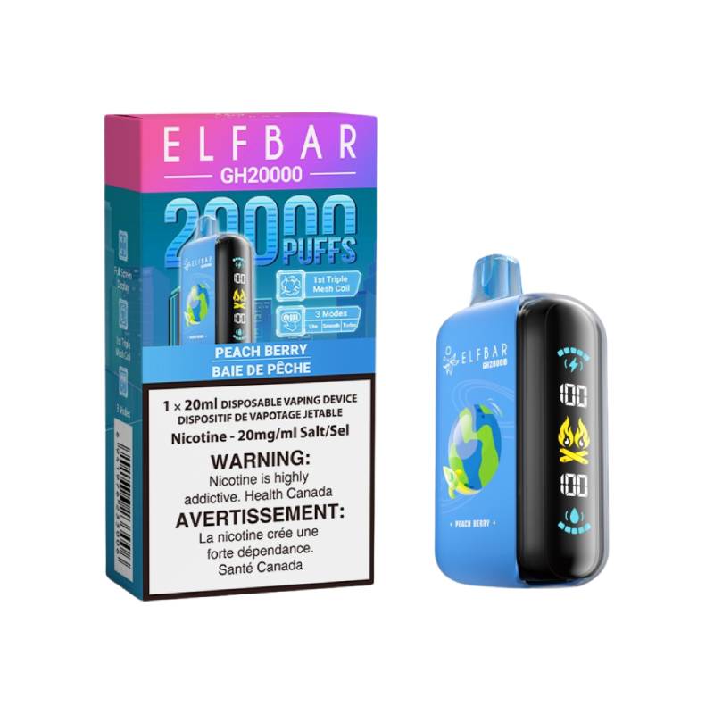 Elf Bar GH20000 - Peach Berry Disposable Vape, 20K Puffs Vapeluv Vapeshop Elf Bar GH20000 - Peach Berry Disposable Vape, 20K Puffs Vapeluv Vapeshop