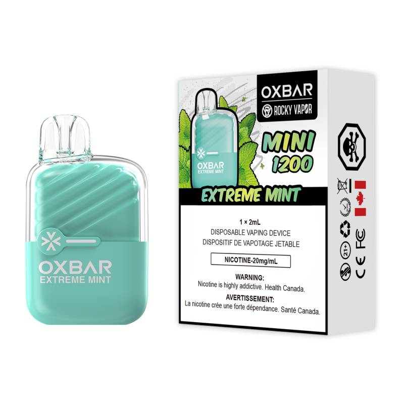 OxBar Mini 1200 - Extreme Mint Disposable Vape Vapeluv Vapeshop OxBar Mini 1200 - Extreme Mint Disposable Vape Vapeluv Vapeshop
