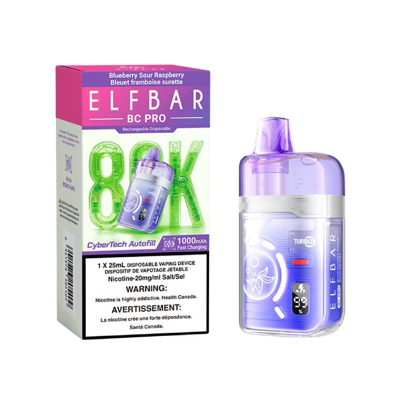 Elf Bar BC Pro 80K disposable vape Blueberry Sour Raspberry flavour