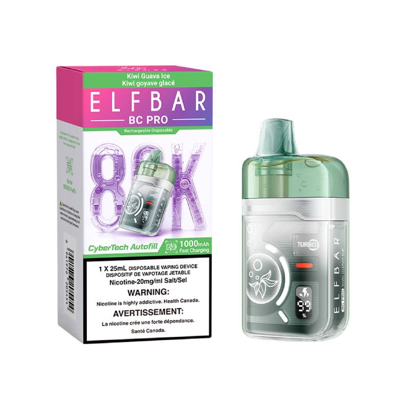 Elf Bar BC Pro 80K - Kiwi Guava Ice Disposable Vape Vapeluv Vapeshop Elf Bar BC Pro 80K - Kiwi Guava Ice Disposable Vape Vapeluv Vapeshop
