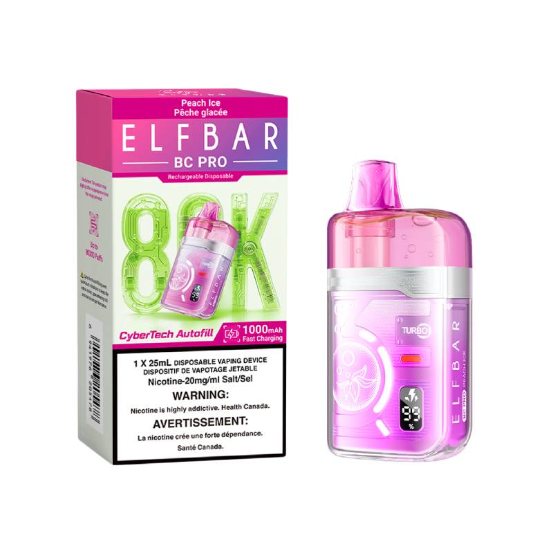 Elf Bar BC Pro 80K disposable vape Peach Ice flavour