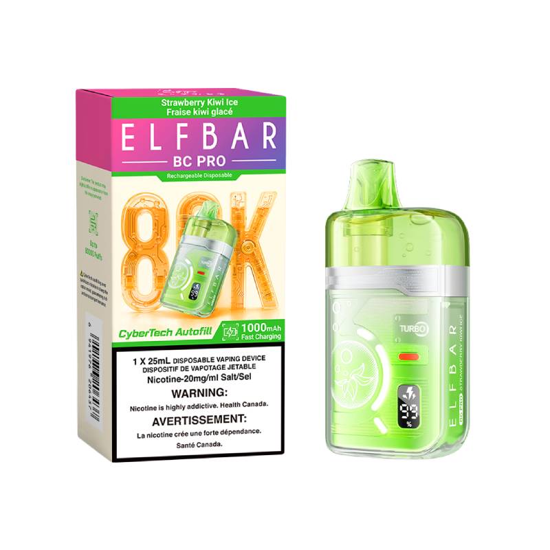 Elf Bar BC Pro 80K disposable vape Strawberry Kiwi Ice flavour