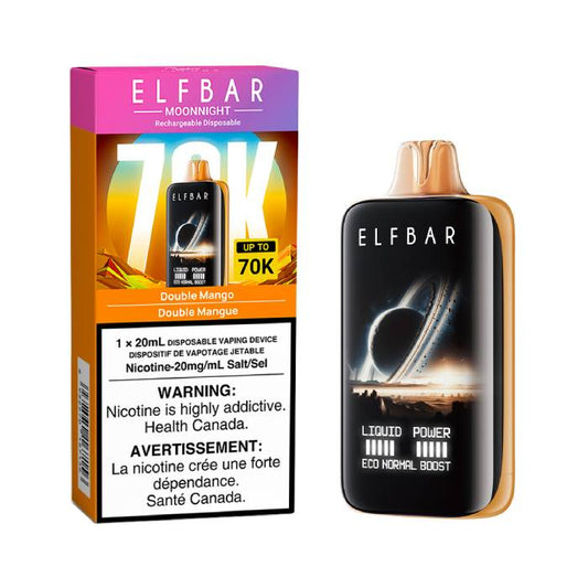 Elf Bar Moon Night 70k Double Mango Disposable Vape – Bold tropical mango flavour with double the intensity