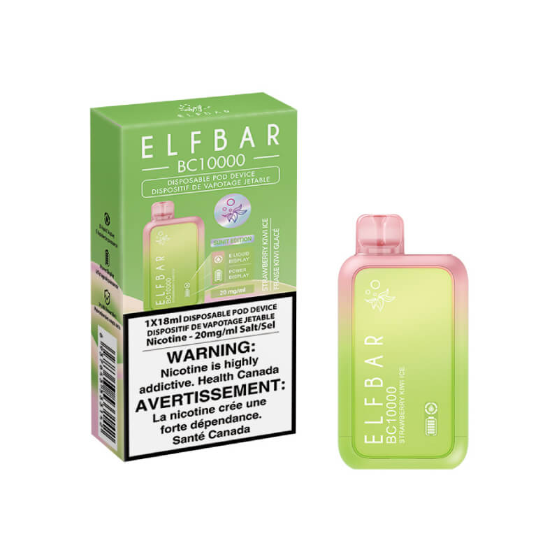 Elf Bar BC10000 Disposable Vape - Strawberry Kiwi Ice, 10000 Puffs Vapeluv Vapeshop Elf Bar BC10000 Disposable Vape - Strawberry Kiwi Ice, 10000 Puffs Vapeluv Vapeshop