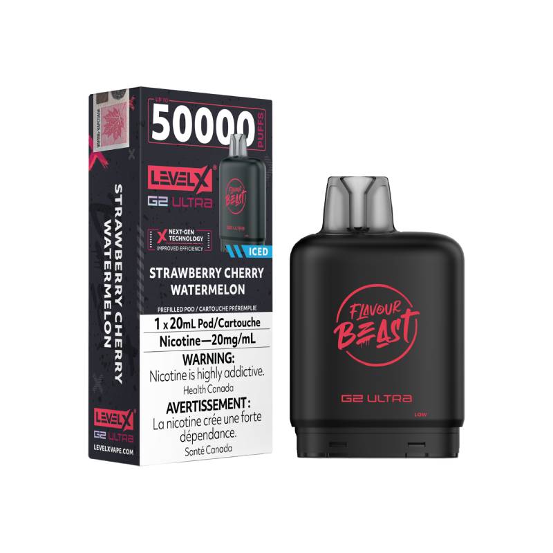 Level X Flavour Beast G2 Ultra Pod 50K - Strawberry Cherry Watermelon Iced