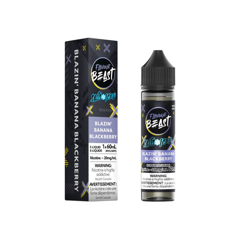 Flavour Beast Salt Nicotine 60mL Blazin' Banana Blackberry 20mg Vape Juice