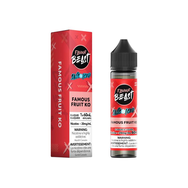 Flavour Beast Salt Nicotine 60mL Famous Fruit KO 20mg Vape Juice