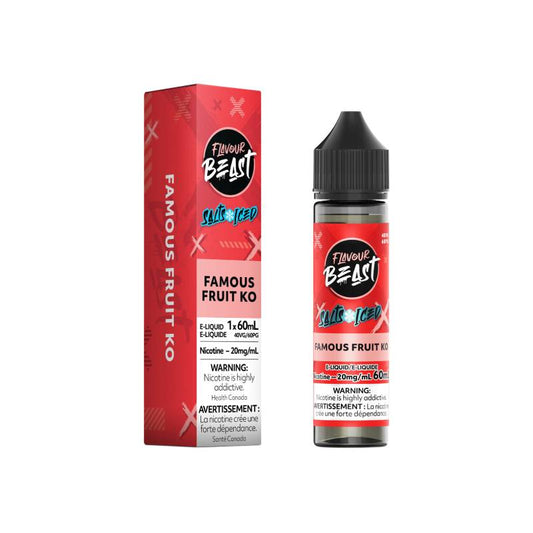 Flavour Beast Salt Nicotine 60mL Famous Fruit KO 20mg Vape Juice