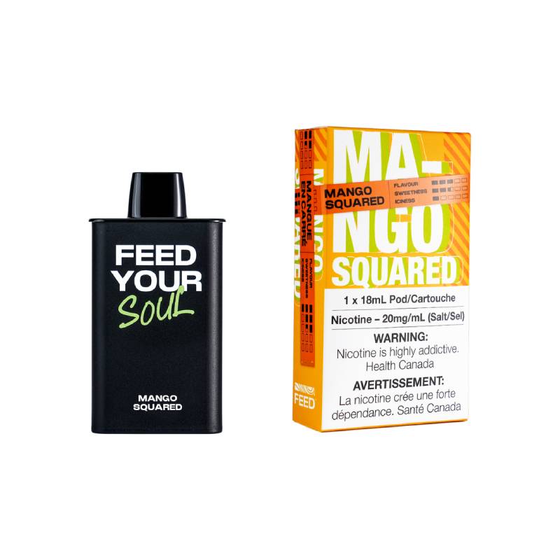 FEED 9K Pods - Mango Squared, 9000 Puffs Vapeluv Vapeshop FEED 9K Pods - Mango Squared, 9000 Puffs Vapeluv Vapeshop