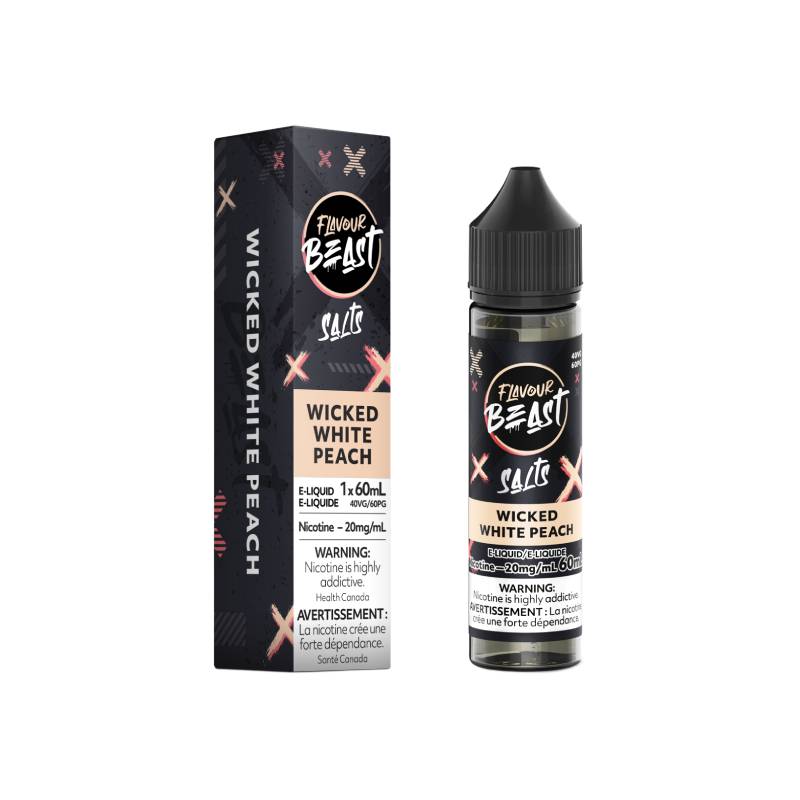 Flavour Beast - Salt Nic Wicked White Peach 60mL Vape Juice Vapeluv Vapeshop Flavour Beast - Salt Nic Wicked White Peach 60mL Vape Juice Vapeluv Vapeshop