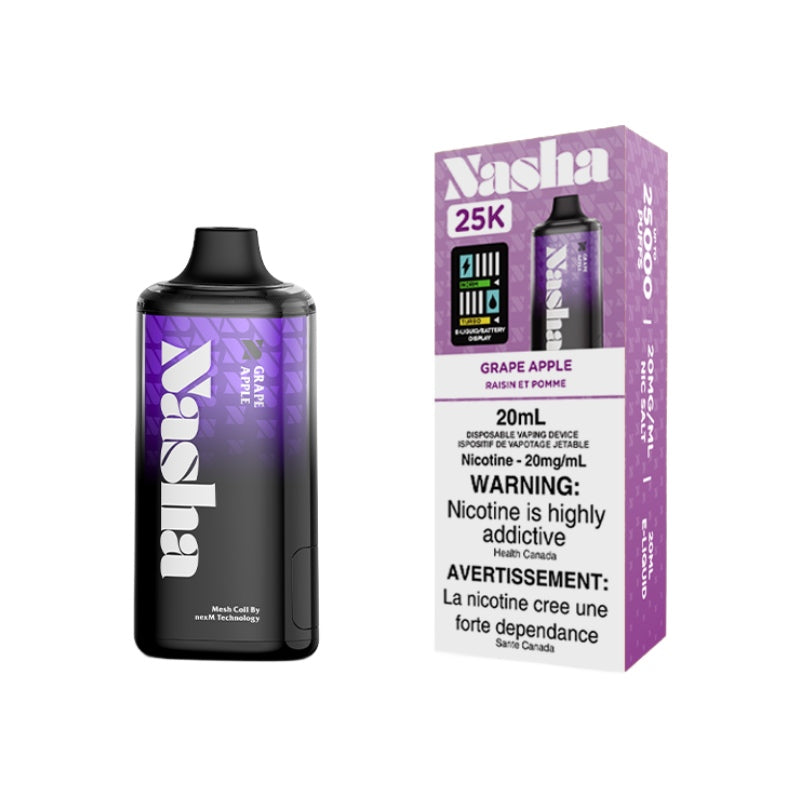 Nasha 25K Grape Apple Disposable Vape Vapeluv Vapeshop Nasha 25K Grape Apple Disposable Vape Vapeluv Vapeshop