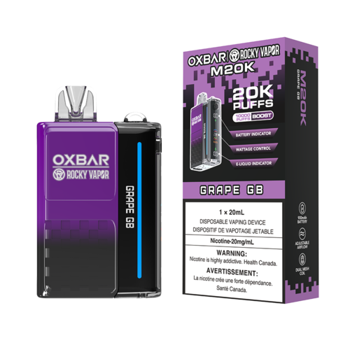 Oxbar M20K Disposable Vape - Grape GB, 20000 Puffs Vapeluv Vapeshop Oxbar M20K Disposable Vape - Grape GB, 20000 Puffs Vapeluv Vapeshop