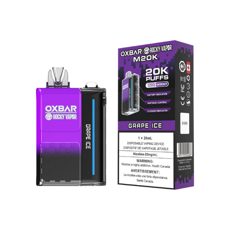 Oxbar M20K Disposable Vape - Grape Ice, 20000 Puffs Vapeluv Vapeshop Oxbar M20K Disposable Vape - Grape Ice, 20000 Puffs Vapeluv Vapeshop