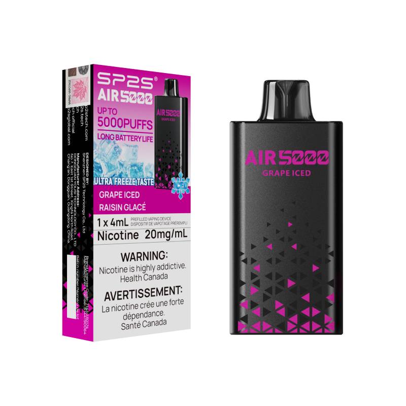 SP2S AIR 5000 - Grape Iced Disposable Vape