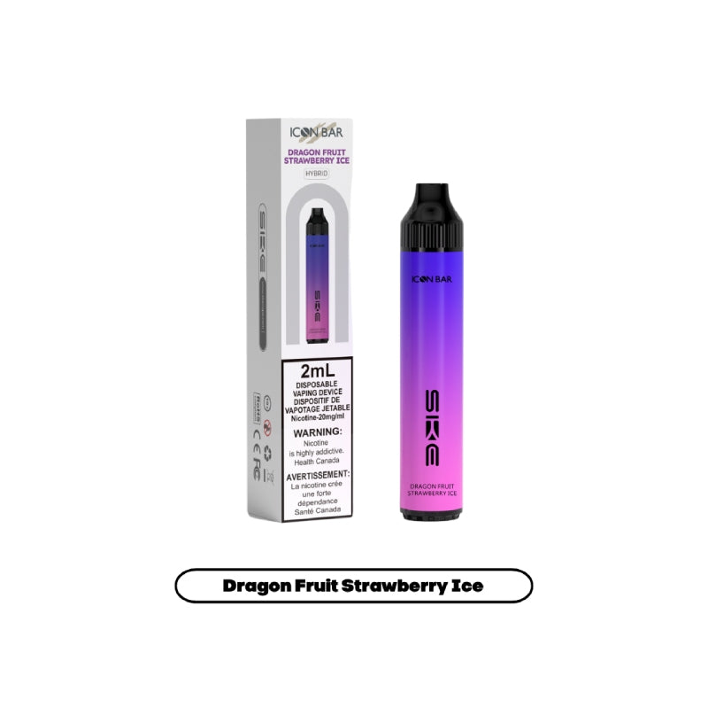 Icon Bar Synthetic 50 Nicotine Disposable Vape Dragonfruit Strawberry Ice