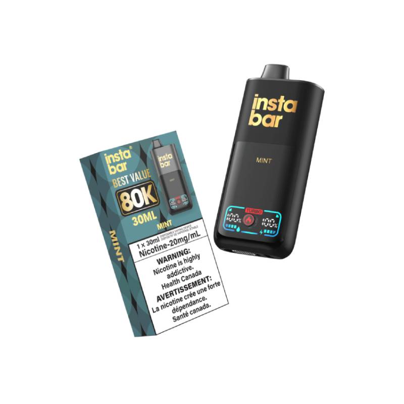 Insta Bar 80K Disposable Vape - Mint Vapeluv Vapeshop Insta Bar 80K Disposable Vape - Mint Vapeluv Vapeshop