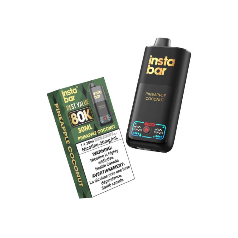 Insta Bar 80K Disposable Vape - Pineapple Coconut Ice Vapeluv Vapeshop Insta Bar 80K Disposable Vape - Pineapple Coconut Ice Vapeluv Vapeshop