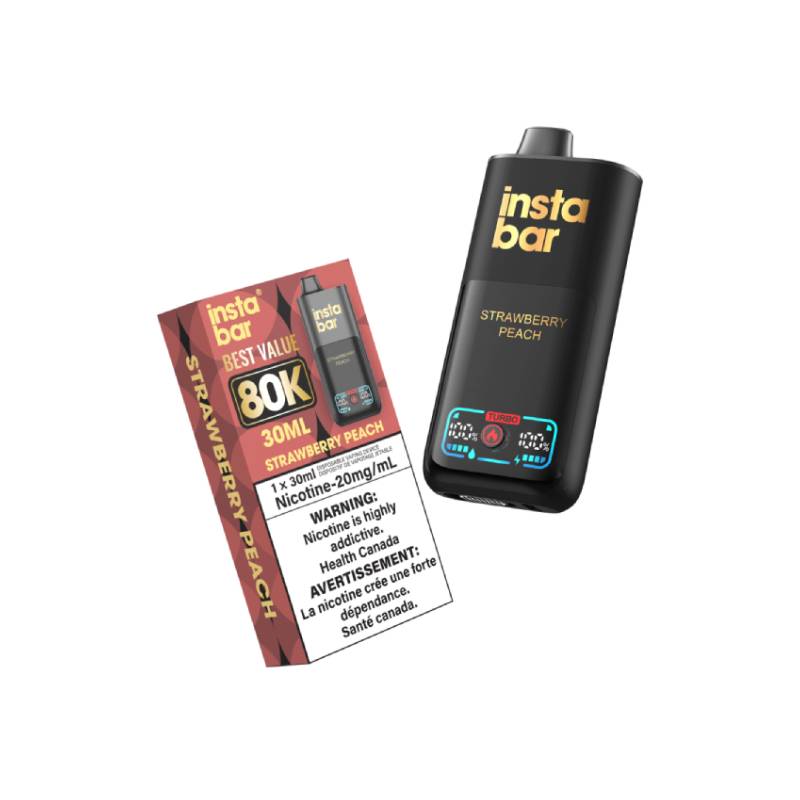 Insta Bar 80k Disposable Vape Strawberry Peach