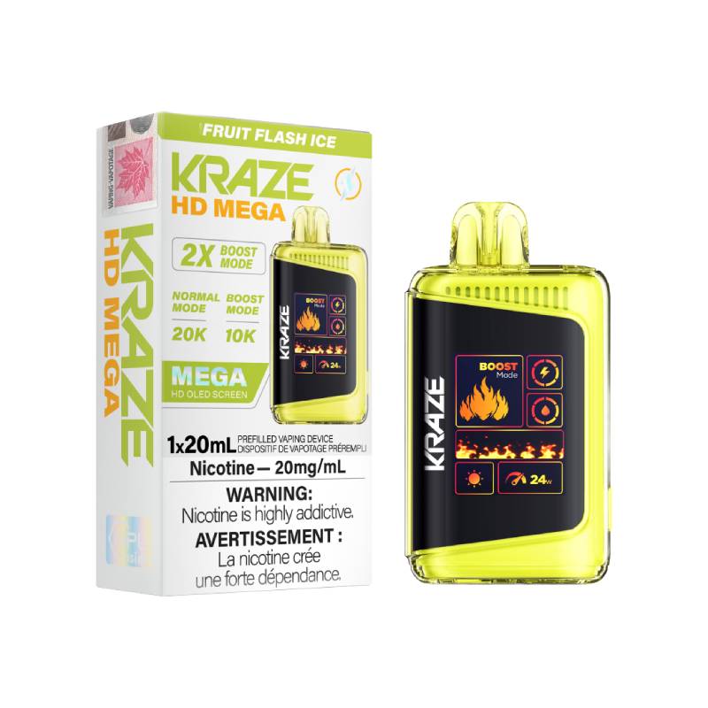 Kraze HD Mega Disposable Vape - Fruit Flash Ice, 20000 Puffs Vapeluv Vapeshop Kraze HD Mega Disposable Vape - Fruit Flash Ice, 20000 Puffs Vapeluv Vapeshop