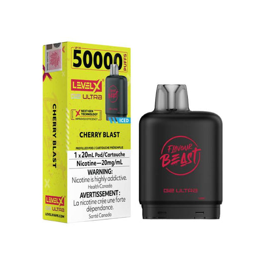 Level X Boost G2 Flavour Beast Ultra Pod 50K Puffs Cherry Blast