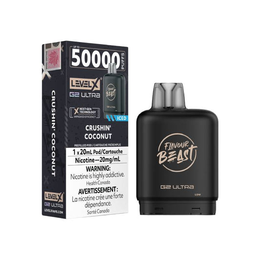 Level X Boost G2 Flavour Beast Ultra Pod 50K Puffs Crushin' Coconut