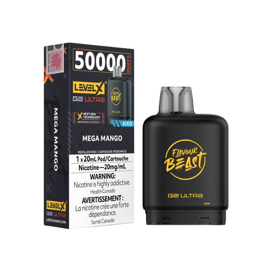 Level X Boost G2 Flavour Beast Ultra Pod 50K Puffs Mega Mango