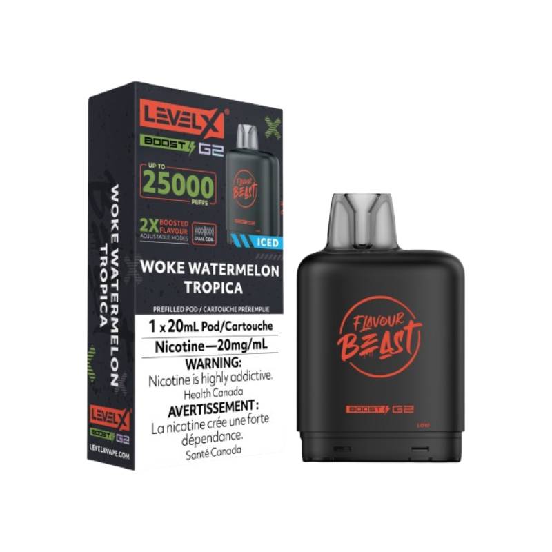 Level X Boost G2 Flavour Beast Woke Watermelon Tropica 25K Pod