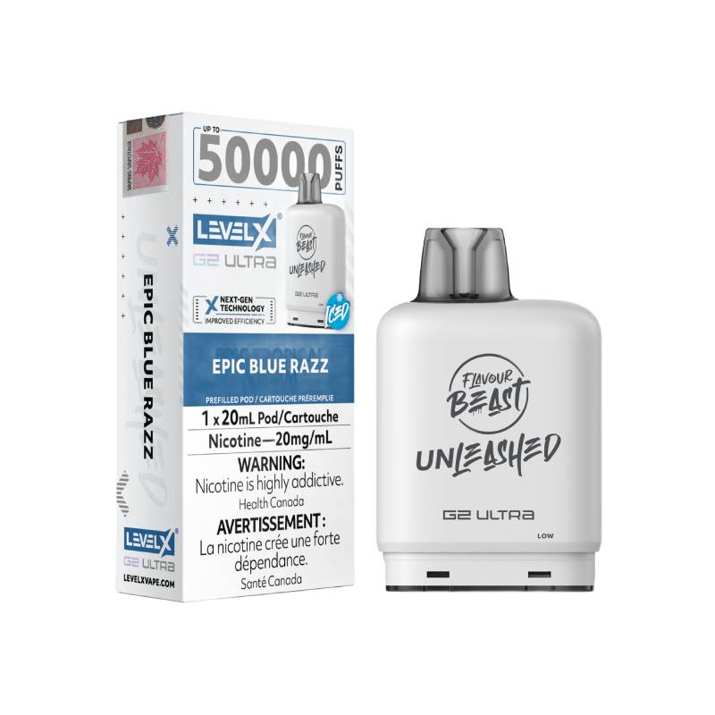 Level X Boost G2 Ultra 50K Disposable Pod Epic Blue Razz