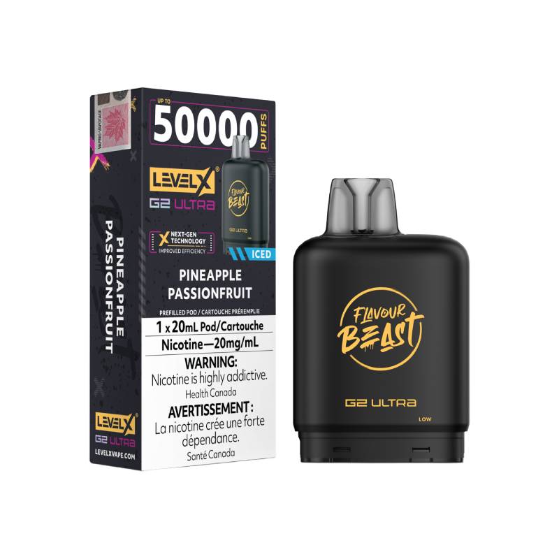 Flavour Beast Level X G2 Ultra Pod 50K - Pineapple Passionfruit Iced