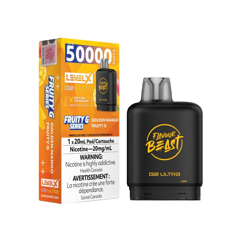 Flavour Beast Level X G2 Ultra Pod 50K - Golden Mango Fruity G
