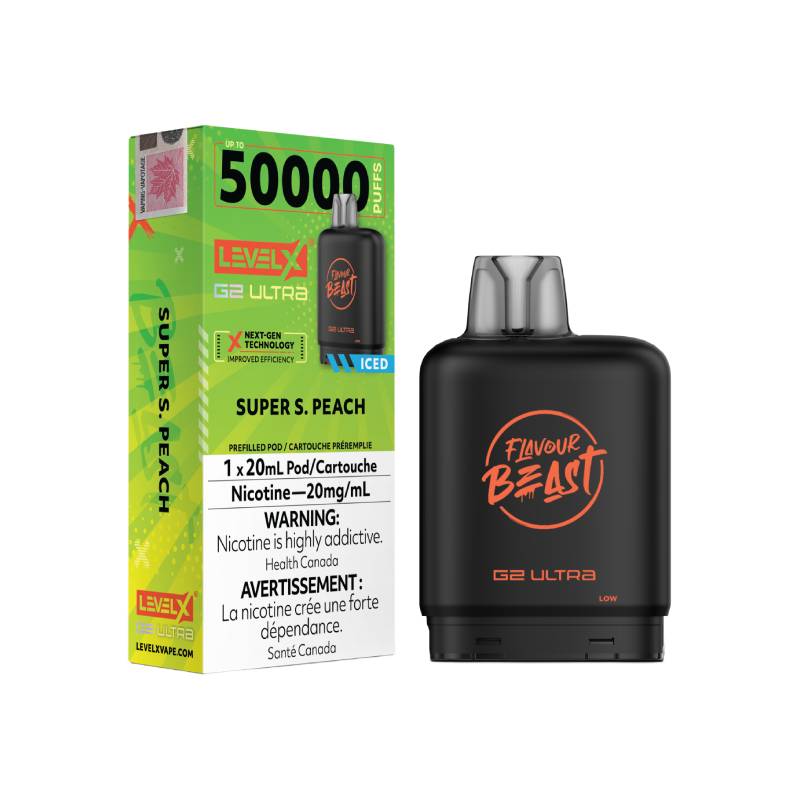 Flavour Beast Level X G2 Ultra Pod 50K - Super S. Peach Iced