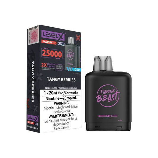 Level X Boost Flavour Beast G2 Pods - Tangy Berries, 25K Puffs