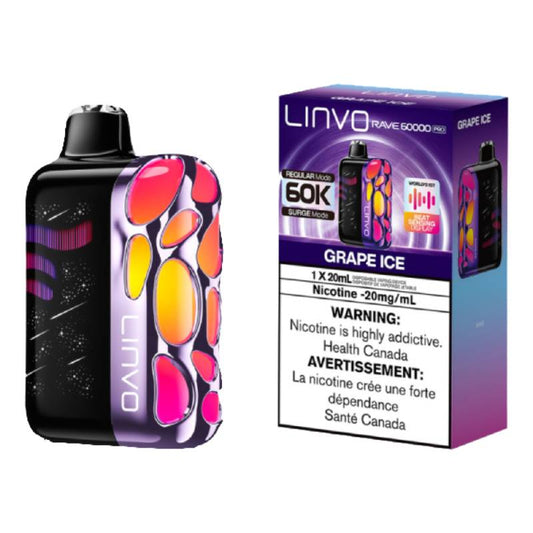 Linvo Rave 60K Pro Disposable Vape Grape Ice