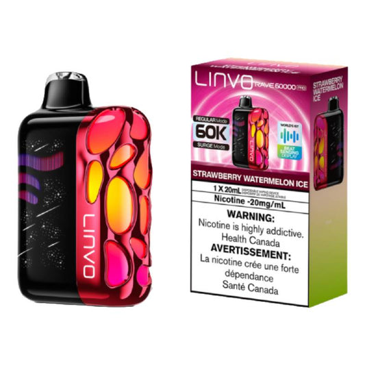 Linvo Rave 60K Pro Disposable Vape Strawberry Watermelon Ice
