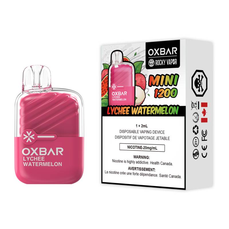OxBar Mini 1200 - Lychee Watermelon Disposable Vape Vapeluv Vapeshop OxBar Mini 1200 - Lychee Watermelon Disposable Vape Vapeluv Vapeshop