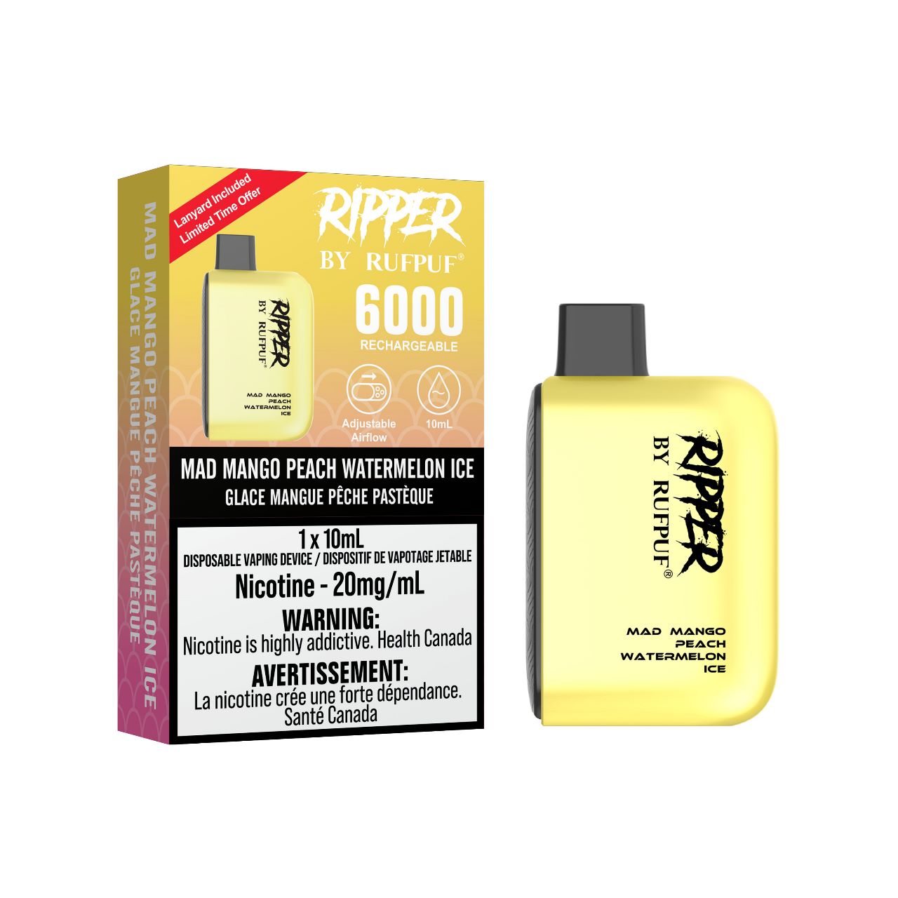 GCORE RufPuf Ripper 6000 Mad Mango Peach Watermelon Ice