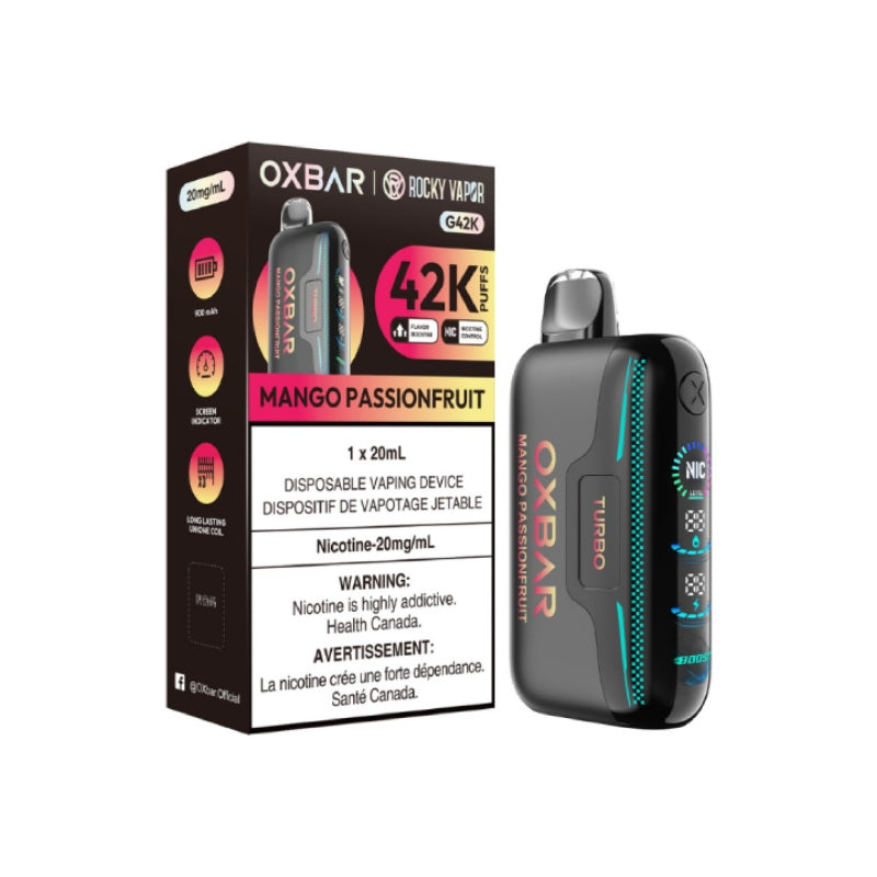 Oxbar G42k Disposable Vape 42k Puffs Mango Passionfruit