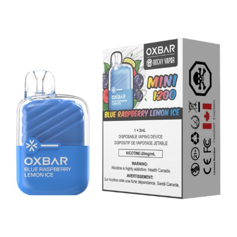 Oxbar Mini 1200 Puffs Disposable Vape Blue Raspberry Lemon Ice