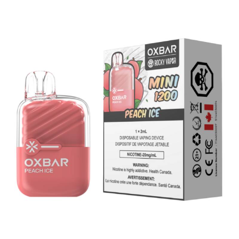 OxBar Mini 1200 - Peach Ice Disposable Vape Vapeluv Vapeshop OxBar Mini 1200 - Peach Ice Disposable Vape Vapeluv Vapeshop
